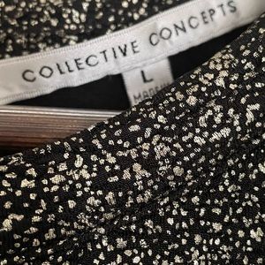 Metallic gold and black party dress